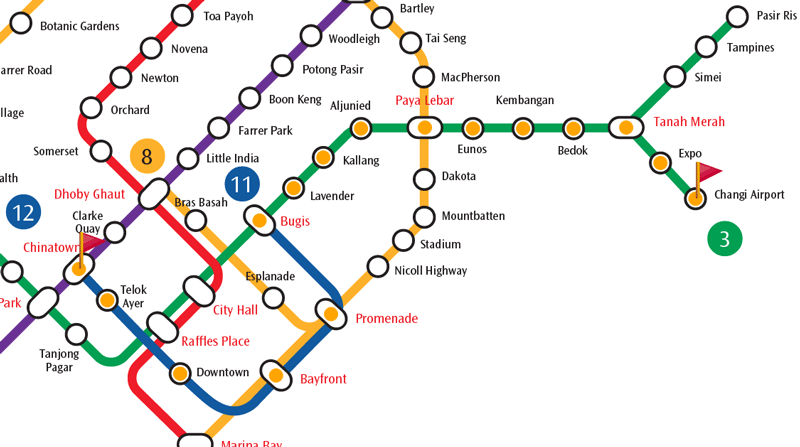 Changi Airport To Chinatown By MRT Train